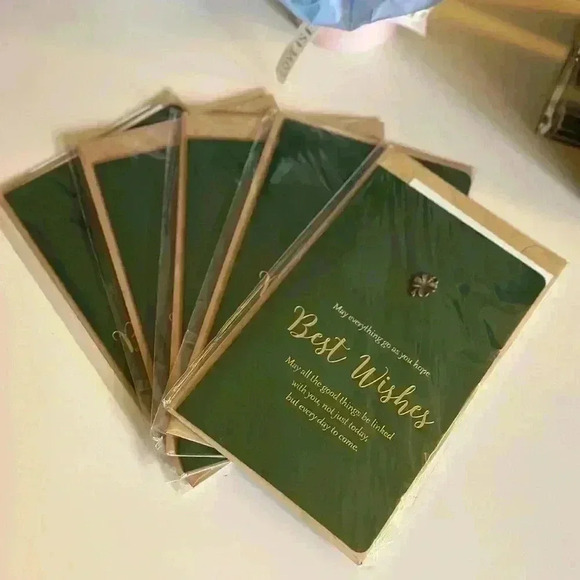 5* Xmas/New year Best Wishes Vintage Style Greeting Cards - Picture 2 of 4